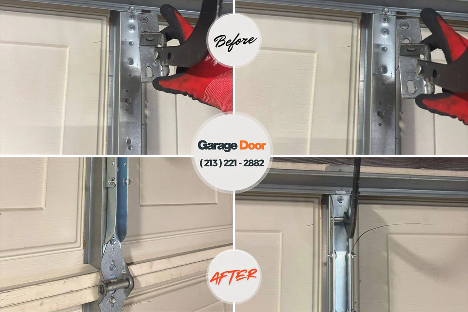 Before and after: garage door repair Wailea, HI